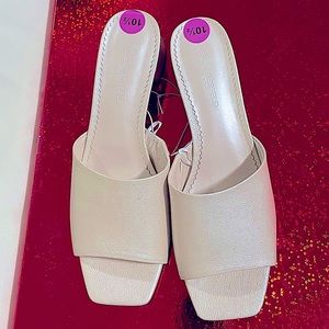 Karl Lagerfeld Paris Square Toe Mules /Sandals